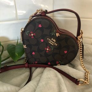 Coach heart cross body bag